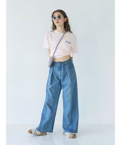 Ungrid（アングリッド）の「カラーエンブロイダリーTee（Tシャツ/カットソー・レディース・チャコールグレー/ピンク/イエロー/オフホワイト/オレンジ・FREE）」の11枚目の写真