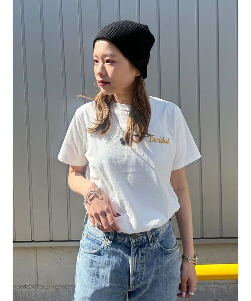 Ungrid（アングリッド）の「カラーエンブロイダリーTee（Tシャツ/カットソー・レディース・チャコールグレー/ピンク/イエロー/オフホワイト/オレンジ・FREE）」の15枚目の写真