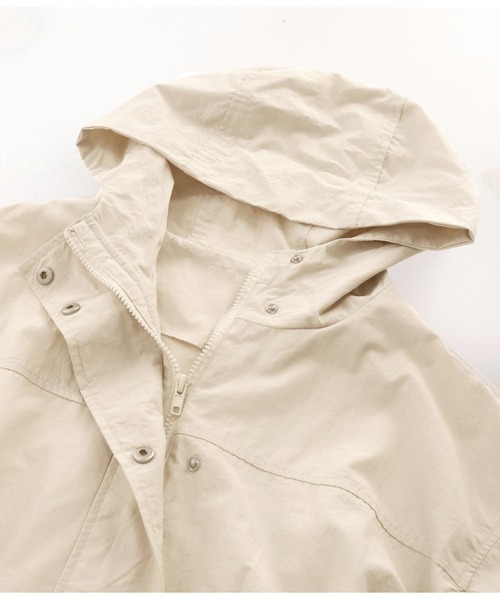 ANAP（アナップ）の「ナイロンロングコート（ナイロンジャケット・レディース・カーキ/ブラック/アイボリー・FREE）」の18枚目の写真
