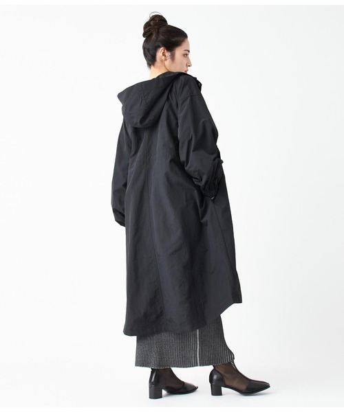 ANAP（アナップ）の「ナイロンロングコート（ナイロンジャケット・レディース・カーキ/ブラック/アイボリー・FREE）」の8枚目の写真