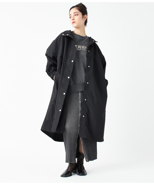 ANAP（アナップ）の「ナイロンロングコート（ナイロンジャケット・レディース・カーキ/ブラック/アイボリー・FREE）」の10枚目の写真