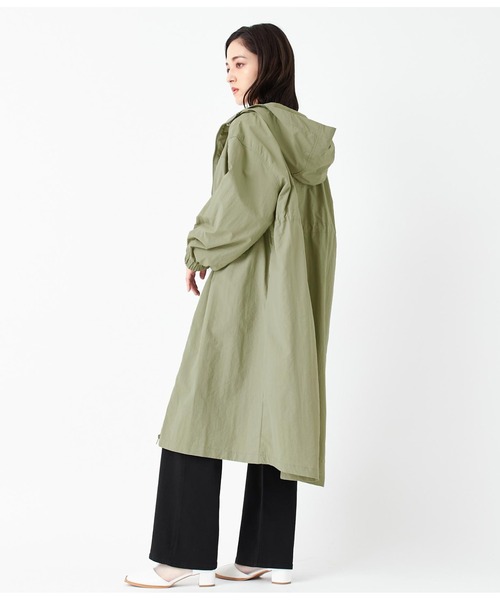 ANAP（アナップ）の「ナイロンロングコート（ナイロンジャケット・レディース・カーキ/ブラック/アイボリー・FREE）」の13枚目の写真