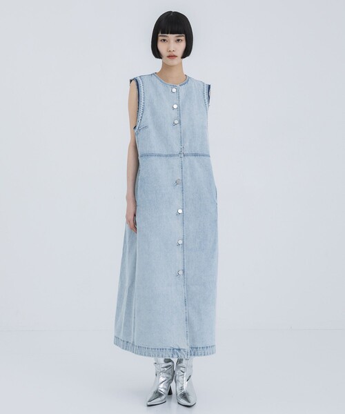 IHNN(イン)の「【IHNN/イン】LONG DENIM DRESS(ワンピース IHNN(イン)の「【IHNN/イン】LONG DENIM DRESS(ワンピース