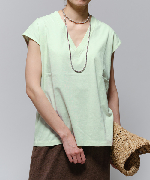 【セール】IENA LA BOUCLE 30MVS天竺Vネックプルオーバー（Tシャツ/カットソー）｜IENA LA BOUCLE（イエナラブークル）