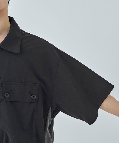 DUSTNATION(ダストネーション)の「【DUSTNATION/ダストネーション】UTILITY GABBER S/S SHIRT(シャツ/ブラウス・メンズ・ブラック/ブルー・XL/L/M)」の10枚目の写真