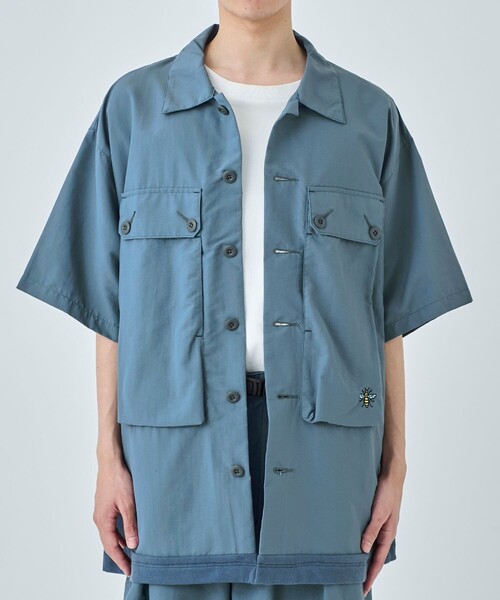 DUSTNATION(ダストネーション)の「【DUSTNATION/ダストネーション】UTILITY GABBER S/S SHIRT(シャツ/ブラウス・メンズ・ブラック/ブルー・XL/L/M)」の20枚目の写真