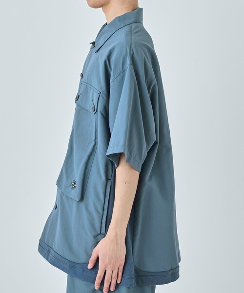 DUSTNATION(ダストネーション)の「【DUSTNATION/ダストネーション】UTILITY GABBER S/S SHIRT(シャツ/ブラウス・メンズ・ブラック/ブルー・XL/L/M)」の22枚目の写真