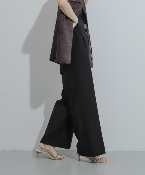 SENSE OF PLACE by URBAN RESEARCH（センスオブプレイスバイアーバンリサーチ）の「ワイドイージーパンツ（その他パンツ・レディース・ベージュ/ブラック/グレー・LARGE/MEDIUM/SMALL/X-SMALL/TALL）」の5枚目の写真