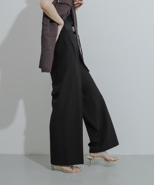 SENSE OF PLACE by URBAN RESEARCH（センスオブプレイスバイアーバンリサーチ）の「ワイドイージーパンツ（その他パンツ・レディース・ベージュ/ブラック/グレー・LARGE/MEDIUM/SMALL/X-SMALL/TALL）」の6枚目の写真