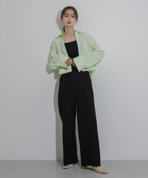 SENSE OF PLACE by URBAN RESEARCH（センスオブプレイスバイアーバンリサーチ）の「ワイドイージーパンツ（その他パンツ・レディース・ベージュ/ブラック/グレー・LARGE/MEDIUM/SMALL/X-SMALL/TALL）」の11枚目の写真