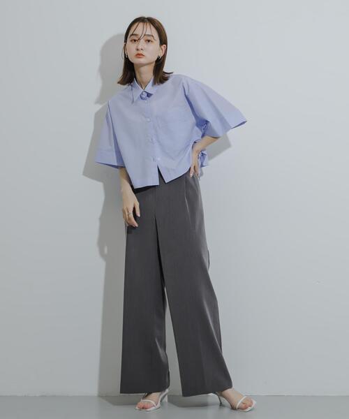 SENSE OF PLACE by URBAN RESEARCH（センスオブプレイスバイアーバンリサーチ）の「ワイドイージーパンツ（その他パンツ・レディース・ベージュ/ブラック/グレー・LARGE/MEDIUM/SMALL/X-SMALL/TALL）」の16枚目の写真