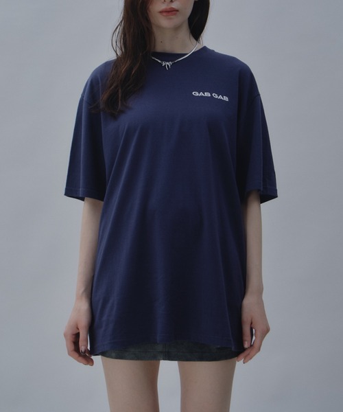 KawaëKayo RETRO heart Big-T 刺繍 Tシャツ ブラック 筆ロゴ刺繍Tシャツ ブラック | チャライダーSTORE