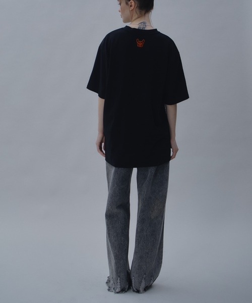 【関税込み】Solid Homme ブラック 刺繍 グラフィックTシャツ セール】刺繍BIG Tシャツ（Tシャツ/カットソー）｜GAB GAB