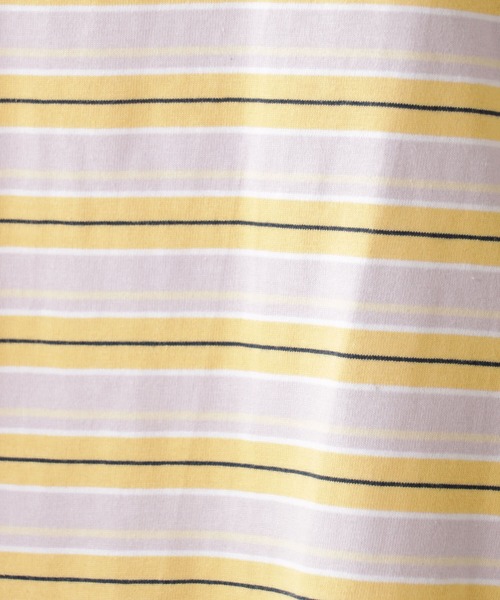FOUND GOOD(ファウンドグッド)の「ルーズシルエットマルチボーダー半袖Tシャツ(Tシャツ/カットソー・レディース・グリーン系5/ブルー系2/イエロー系5/ピンク系2・S/M/L)」の16枚目の写真