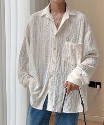 WARAIJOGO（ワライジョウゴ）の「【Bz】【WARAIJOGO】ビッグシルエット レースシャツ/シアーシャツ（シャツ/ブラウス）」