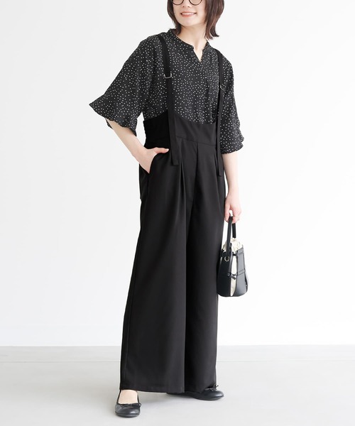 n'OrLABEL（ノアールレーベル）の「『フレアスリーブドット柄ブラウス』（シャツ/ブラウス・レディース・オフホワイト/ブラック・2/1）」の6枚目の写真