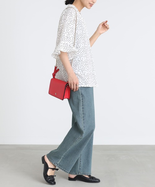 n'OrLABEL（ノアールレーベル）の「『フレアスリーブドット柄ブラウス』（シャツ/ブラウス・レディース・オフホワイト/ブラック・2/1）」の11枚目の写真