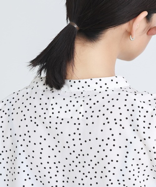 n'OrLABEL（ノアールレーベル）の「『フレアスリーブドット柄ブラウス』（シャツ/ブラウス・レディース・オフホワイト/ブラック・2/1）」の13枚目の写真
