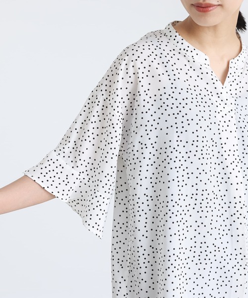 n'OrLABEL（ノアールレーベル）の「『フレアスリーブドット柄ブラウス』（シャツ/ブラウス・レディース・オフホワイト/ブラック・2/1）」の14枚目の写真