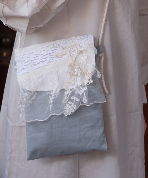 スズランとレースのショルダーバッグ（ショルダーバッグ）｜m.soeur（エムスール）