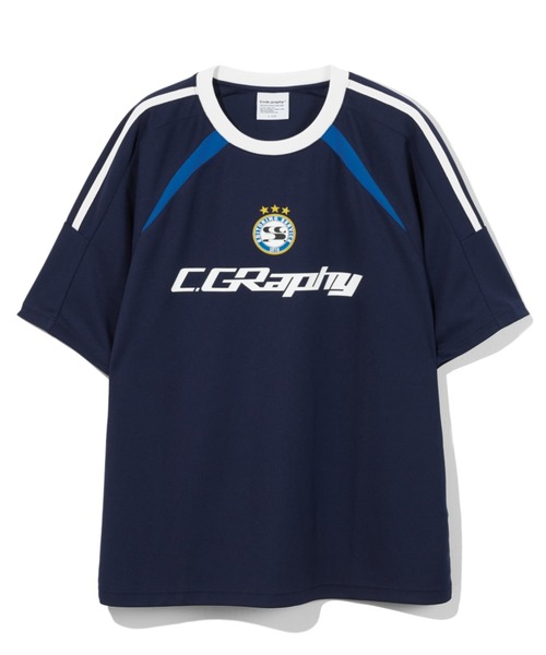 codegraphy(コードグラフィー)の「Sports WAVE Symbol Jersey SHORT SLEEVE T-Shirt(Tシャツ/カットソー・メンズ・ライトブルー/ブラック/ホワイト/ネイビー・LARGE/MEDIUM/SMALL)」の4枚目の写真