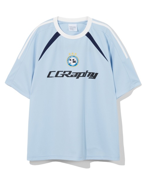 codegraphy(コードグラフィー)の「Sports WAVE Symbol Jersey SHORT SLEEVE T-Shirt(Tシャツ/カットソー・メンズ・ライトブルー/ブラック/ホワイト/ネイビー・LARGE/MEDIUM/SMALL)」の3枚目の写真