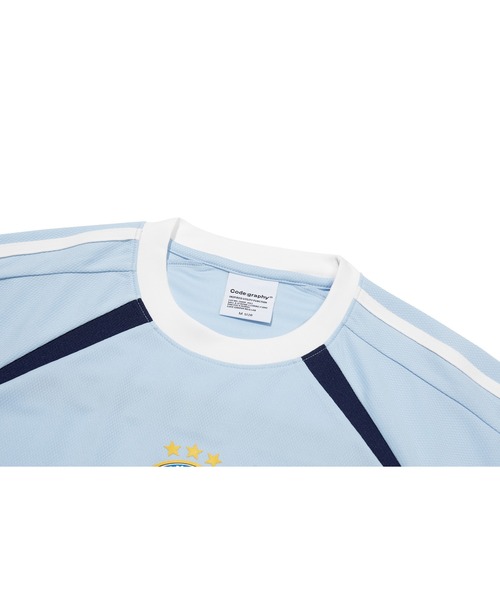 codegraphy(コードグラフィー)の「Sports WAVE Symbol Jersey SHORT SLEEVE T-Shirt(Tシャツ/カットソー・メンズ・ライトブルー/ブラック/ホワイト/ネイビー・LARGE/MEDIUM/SMALL)」の9枚目の写真