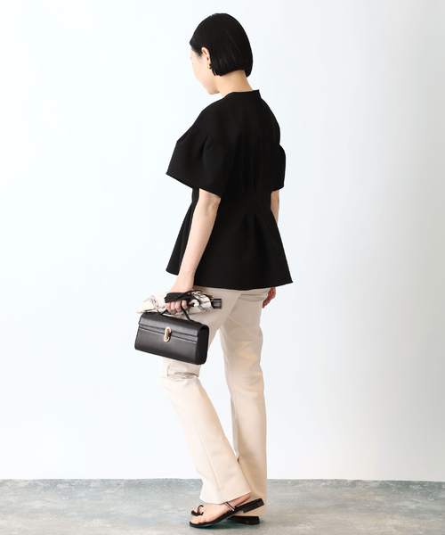 Room no.8（ルームエイト）の「【Room no.8 BLACK/ルームエイトブラック】Double Cloth Tucking トップス（シャツ/ブラウス・レディース・ホワイト/ブラック・FREE）」の20枚目の写真