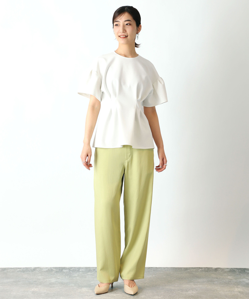 Room no.8（ルームエイト）の「【Room no.8 BLACK/ルームエイトブラック】Double Cloth Tucking トップス（シャツ/ブラウス・レディース・ホワイト/ブラック・FREE）」の15枚目の写真
