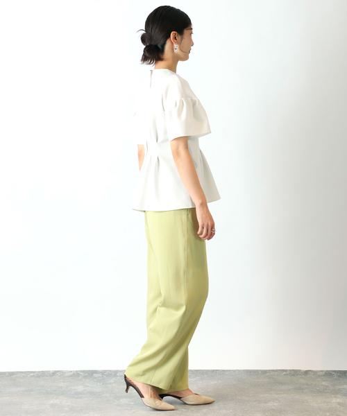 Room no.8（ルームエイト）の「【Room no.8 BLACK/ルームエイトブラック】Double Cloth Tucking トップス（シャツ/ブラウス・レディース・ホワイト/ブラック・FREE）」の17枚目の写真
