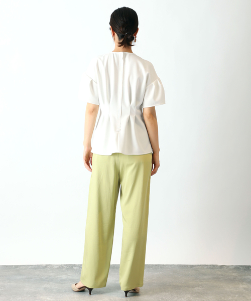 Room no.8（ルームエイト）の「【Room no.8 BLACK/ルームエイトブラック】Double Cloth Tucking トップス（シャツ/ブラウス・レディース・ホワイト/ブラック・FREE）」の18枚目の写真