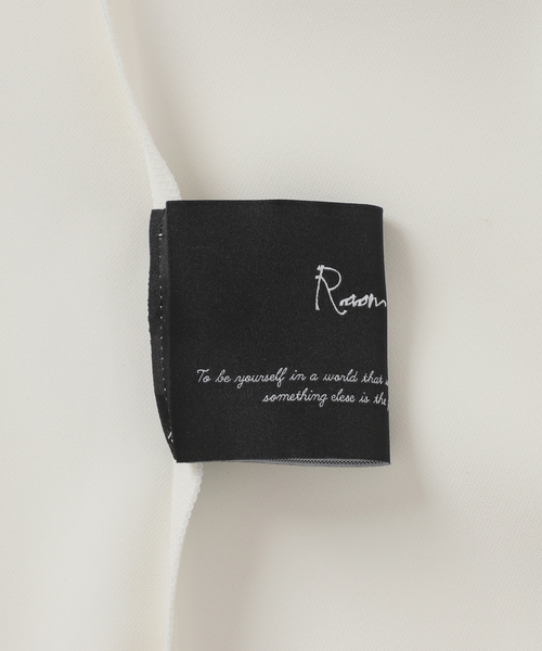 Room no.8（ルームエイト）の「【Room no.8 BLACK/ルームエイトブラック】Double Cloth Tucking トップス（シャツ/ブラウス・レディース・ホワイト/ブラック・FREE）」の5枚目の写真