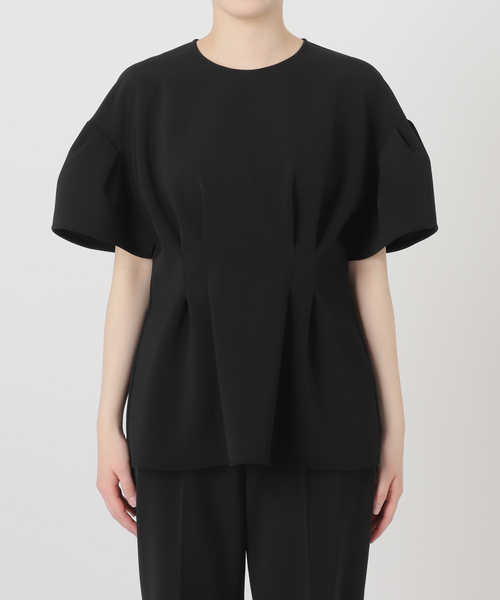 Room no.8（ルームエイト）の「【Room no.8 BLACK/ルームエイトブラック】Double Cloth Tucking トップス（シャツ/ブラウス・レディース・ホワイト/ブラック・FREE）」の7枚目の写真