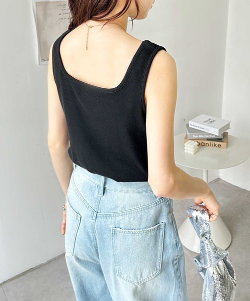 GeeRA（ジーラ）の「2wayテレコリブタンクトップ（タンクトップ・レディース・ブラック/オフホワイト/その他・X-LARGE/LARGE/MEDIUM）」の7枚目の写真