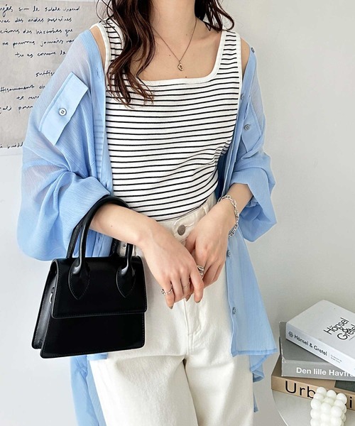 GeeRA（ジーラ）の「2wayテレコリブタンクトップ（タンクトップ・レディース・ブラック/オフホワイト/その他・X-LARGE/LARGE/MEDIUM）」の10枚目の写真