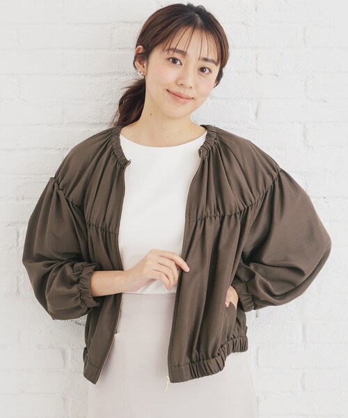 ギャザーノーカラーブルゾン URBAN RESEARCH DOORS｜ギャザーノーカラーブルゾン | Rakuten