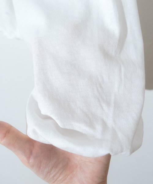 flower（フラワー）の「デイリーバルーンロングスリーブ（Tシャツ/カットソー・レディース・ホワイト/ピンク・FREE）」の8枚目の写真