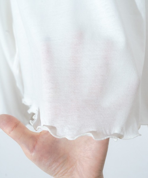 flower（フラワー）の「デイリーバルーンロングスリーブ（Tシャツ/カットソー・レディース・ホワイト/ピンク・FREE）」の10枚目の写真