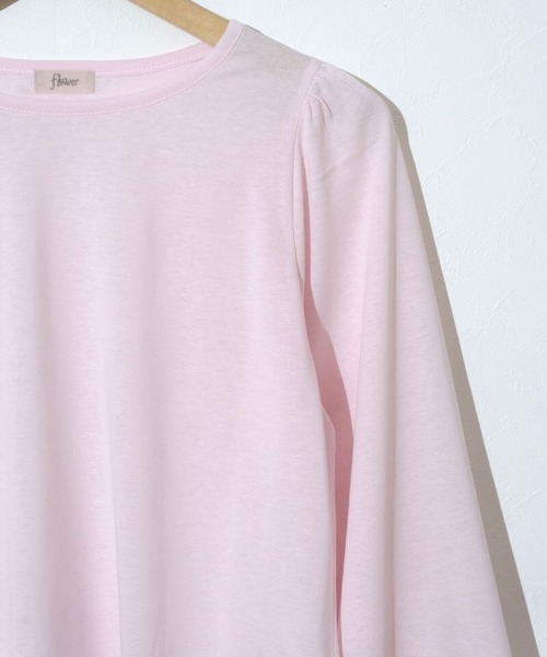 flower（フラワー）の「デイリーバルーンロングスリーブ（Tシャツ/カットソー・レディース・ホワイト/ピンク・FREE）」の12枚目の写真