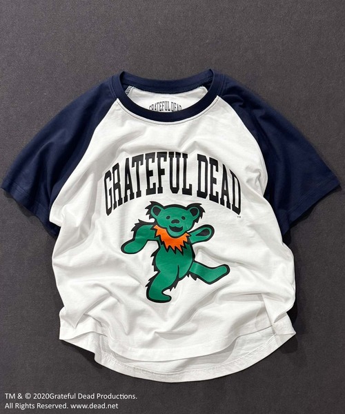 Grateful Dead(グレイトフルデッド)の「GRATEFUL DEAD グレイトフルデッド オーバーサイズ ヘム 半袖Tシャツ(Tシャツ/カットソー・キッズ・ベージュ/チャコール/ブラック/ホワイト系/オレンジ/パープル/ダークグリーン/オフホワイト/ホワイト系その他5/ホワイト系その他7/ホワイト系その他3/ホワイト系その他2/ホワイト系その他6/ホワイト系その他4・160cm/150cm/140cm/130cm/120cm/110cm)」の5枚目の写真
