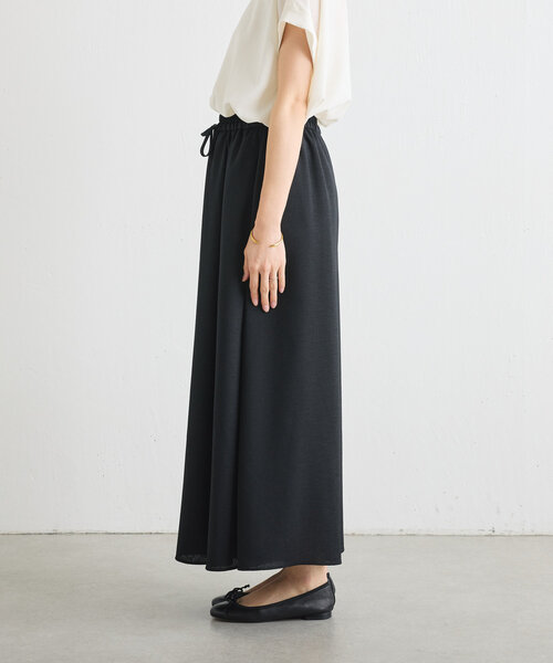 BEARDSLEY（ビアズリー）の「《2サイズ展開》麻調合繊スカパン（その他パンツ・レディース・グレー/ブラック・1/0）」の14枚目の写真