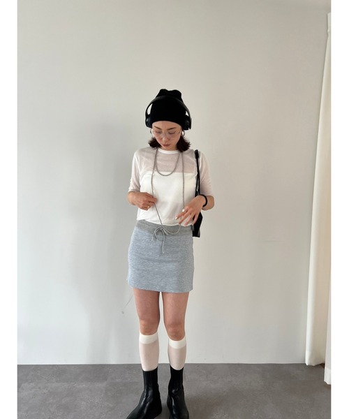 HANNE(アン)の「スウェットミニスカート(スカート・レディース・ブラック/グレー・FREE)」の3枚目の写真