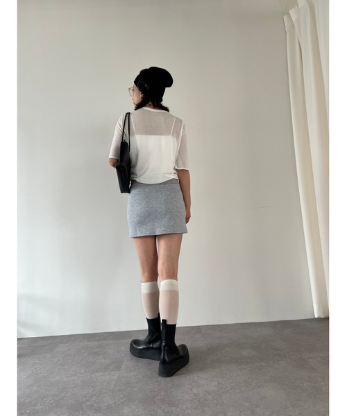 HANNE(アン)の「スウェットミニスカート(スカート・レディース・ブラック/グレー・FREE)」の6枚目の写真