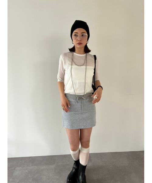 HANNE(アン)の「スウェットミニスカート(スカート・レディース・ブラック/グレー・FREE)」の11枚目の写真