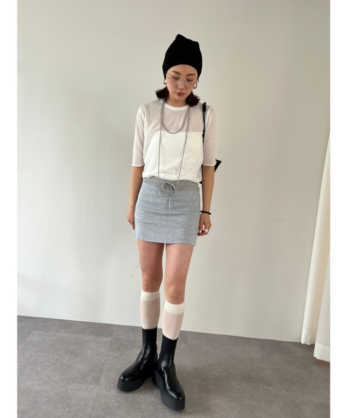 HANNE(アン)の「スウェットミニスカート(スカート・レディース・ブラック/グレー・FREE)」の12枚目の写真