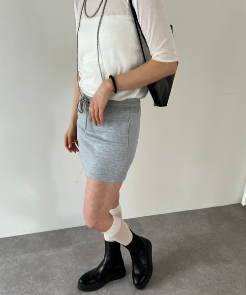HANNE(アン)の「スウェットミニスカート(スカート・レディース・ブラック/グレー・FREE)」の9枚目の写真