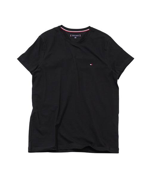 TOMMY HILFIGER(トミーヒルフィガー)の「TOMMY HILFIGER / トミー ヒルフィガー CORE STRETCH SLIM C NECK TEE ストレッチ ロゴ 半袖 Tシャツ(Tシャツ/カットソー・メンズ・ホワイト/ネイビー/ブラック・MEDIUM/LARGE/X-LARGE)」の2枚目の写真