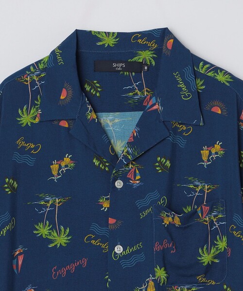 SHIPS Colors:〈洗濯機可能〉レーヨン プリント オープンカラー シャツ（シャツ/ブラウス）｜SHIPS Colors（シップス カラーズ）