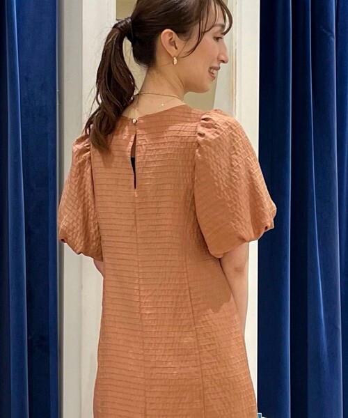 NOLLEY'S sophi シアーボーダーワンピース 36 キャメル NOLLEY'S sophi - NOLLEY'S sophi シアーボーダーワンピース 36