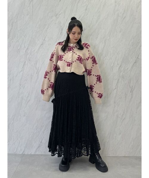 jouetie（ジュエティ）の「レースアシメリボンフレアスカート（スカート・レディース・ブラック/グレー/オフホワイト・MEDIUM）」の13枚目の写真